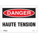 Enseigne «Haute Tension» Plastique 10" x 7"