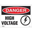 Enseigne «High Voltage» Aluminium 14" x 10"