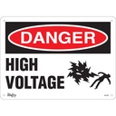 Enseigne «High Voltage» Aluminium 14" x 10"