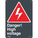 Enseigne «High Voltage» Aluminium 10" x 14"