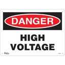 Enseigne «High Voltage» Plastique 14" x 10"
