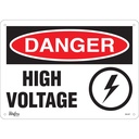 Enseigne «High Voltage» Plastique 14" x 10"