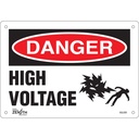 Enseigne «High Voltage» Plastique 10" x 7"