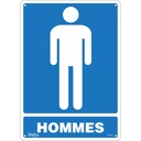 Enseigne «Hommes» Aluminium 10" x 14"