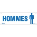Enseigne «Hommes» Plastique 12" x 4"