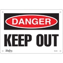 Enseigne «Keep Out» Plastique 10" x 7"