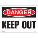 Enseigne «Keep Out» Vinyle 14" x 10"