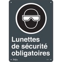 Enseigne «Lunettes De Sécurité Obligatoires» Aluminium 10" x 14"