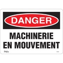 Enseigne «Machinerie en Mouvement» Vinyle 14" x 10"