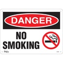 Enseigne «No Smoking» Aluminium 14" x 10"