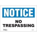Enseigne «No Trespassing» Vinyle 10" x 7"