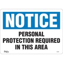 Enseigne «Personal Protection Required» Vinyle 14" x 10"