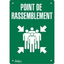 Enseigne «Point de rassemblement» Aluminium 14" x 20"