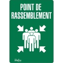 Enseigne «Point de rassemblement» Vinyle 7" x 10"