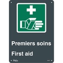 Enseigne «Premier Soins/First Aid» Plastique 10" x 14"