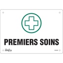 Enseigne «Premiers Soins» Plastique 10" x 7"