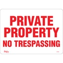 Enseigne «Private Property» Vinyle 14" x 10"