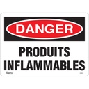 Enseigne «Produits Inflammables» Vinyle 14" x 10"