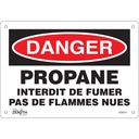Enseigne «Propane - Interdit De Fumer» Plastique 10" x 7"