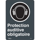 Enseigne «Protection Auditive Obligatoire» Vinyle 10" x 14"