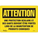 Enseigne «Protection Oculaire» Aluminium 10" x 7"