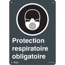 Enseigne «Protection Respiratoire Obligatoire» Aluminium 10" x 14"