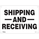 Enseigne «Shipping And Receiving» Plastique 14" x 10"