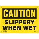 Enseigne «Slippery When Wet» Plastique 10" x 7"