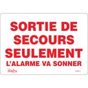 Enseigne «Sortie De Secours» Vinyle 10" x 7"