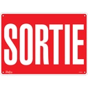 Enseigne «Sortie» Plastique 14" x 10"