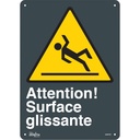 Enseigne «Surface Glissante» Aluminium 10" x 14"