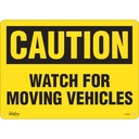 Enseigne «Watch For Moving Vehicles» Aluminium 14" x 10"