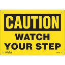 Enseigne «Watch Your Step» Plastique 10" x 7"