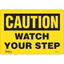 Enseigne «Watch Your Step» Vinyle 10" x 7"