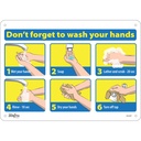 Enseigne avec pictogramme "Don't Forget to Wash Your Hands" Plastique 14" x 10"