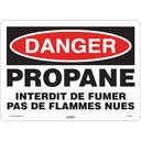 Enseigne de sécurité «Danger Propane» Vinyle 14" x 10"