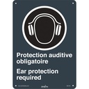 Enseigne de sécurité conforme à la CSA - Ear Protection / Protection Auditive Plastique 10" x 14"