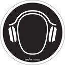 Enseigne de sécurité conforme à la CSA - Hearing Protection Required Vinyle 6" x 6"