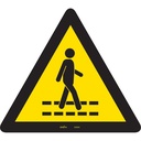 Enseigne de sécurité conforme à la CSA - Pedestrian Safety Lane Vinyle 12" x 12"