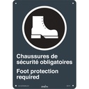 Enseigne de sécurité conforme à la CSA Chaussures de sécurité/Foot Protection Aluminium 10" x 14"