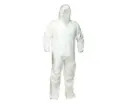 Microporous coverall 60 GSM white with hood, elastic wrists and ankle XX-Large