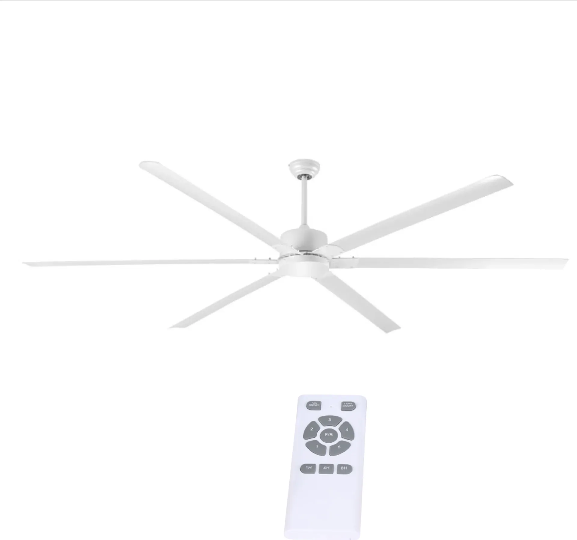 THE FanBOS Ventilateur de plafond industriel 96" DC blanc avec télécommande