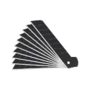 Lames noires robustes de remplacement 25mm pour couteau utilitaire rétractable 10 /Pqt