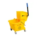 Combo seau-essoreuse latérale 26 qt – Jaune