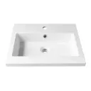 Leandro Lavabo semi-encastré en polymère blanc 20" x 16"