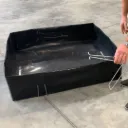 Berme de confinement des déversements en PVC 6' x 8' x 12" capacité de 358 gal. supports en fil métallique 