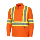Chemise de sécurité haute visibilité #4441 à manches longues – coton sergé Ultra Cool – orange haute visibilité