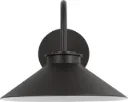 Luminaire mural extérieur de style grange moderne taille moyen noir