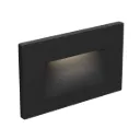 Encastré DEL pour escalier rectangulaire 4-3/4" x 2-7/8" 3W 90 lm 5 CCT sélectionnables 120V graduable finition noire