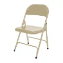 Chaise pliante en acier beige